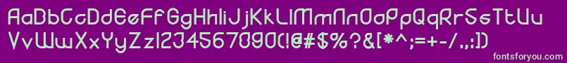 Police YodoBold – polices vertes sur fond violet