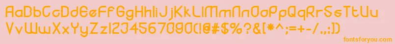 YodoBold Font – Orange Fonts on Pink Background