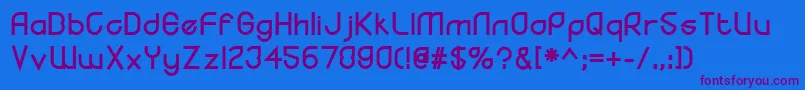 YodoBold Font – Purple Fonts on Blue Background