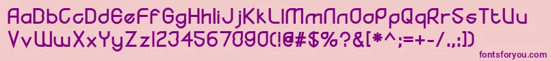 YodoBold Font – Purple Fonts on Pink Background