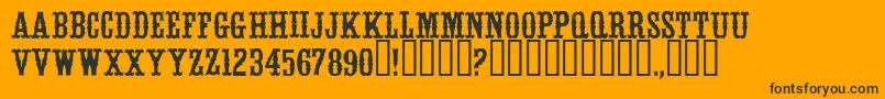 WhitevinegarRegular Font – Black Fonts on Orange Background