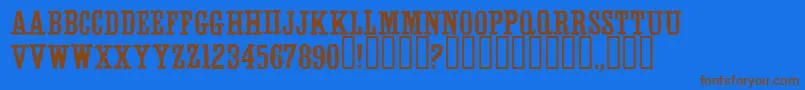 WhitevinegarRegular Font – Brown Fonts on Blue Background