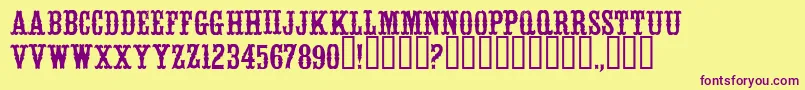 WhitevinegarRegular Font – Purple Fonts on Yellow Background