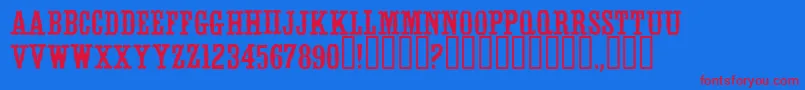 WhitevinegarRegular Font – Red Fonts on Blue Background