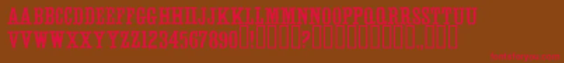 WhitevinegarRegular Font – Red Fonts on Brown Background