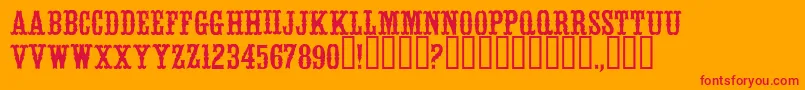 WhitevinegarRegular Font – Red Fonts on Orange Background