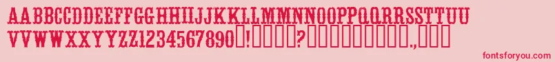 WhitevinegarRegular Font – Red Fonts on Pink Background