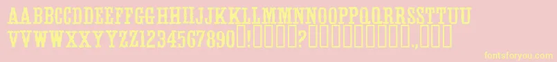 WhitevinegarRegular Font – Yellow Fonts on Pink Background