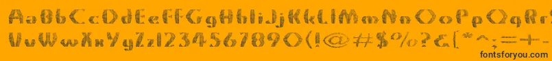 Grossnet Font – Black Fonts on Orange Background