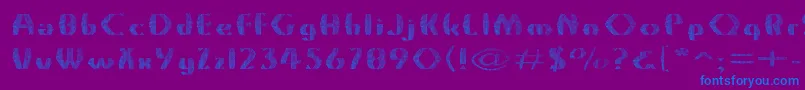 Grossnet Font – Blue Fonts on Purple Background