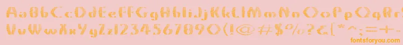 Grossnet Font – Orange Fonts on Pink Background