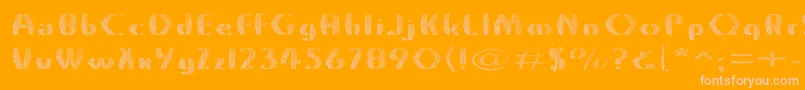 Grossnet Font – Pink Fonts on Orange Background