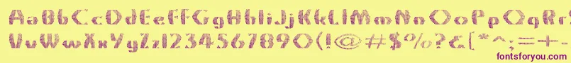 Grossnet Font – Purple Fonts on Yellow Background