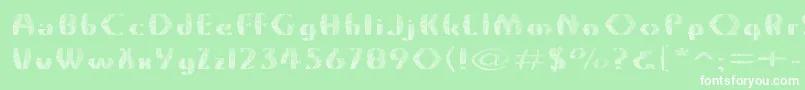 Grossnet Font – White Fonts on Green Background