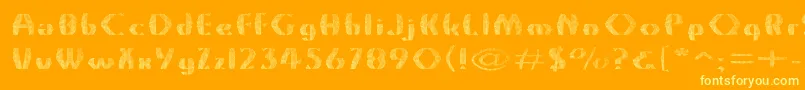 フォントGrossnet – オレンジの背景に黄色の文字