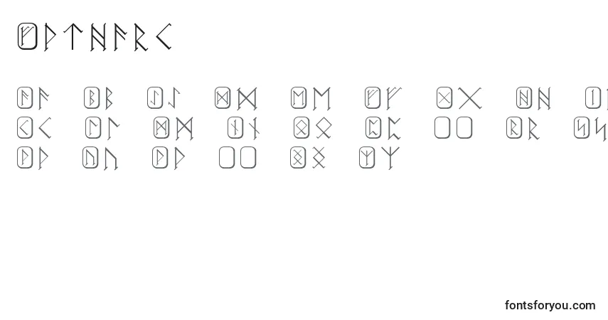 Fuente Futhark - alfabeto, números, caracteres especiales