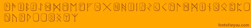 Шрифт Futhark – коричневые шрифты на оранжевом фоне