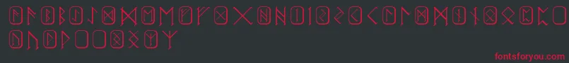 Futhark Font – Red Fonts on Black Background