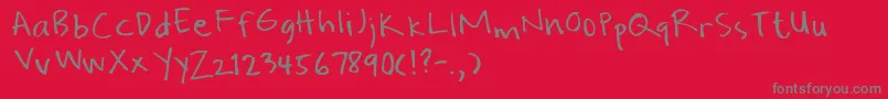 Water Font – Gray Fonts on Red Background