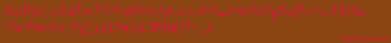 Water Font – Red Fonts on Brown Background