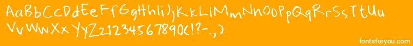 Water Font – White Fonts on Orange Background