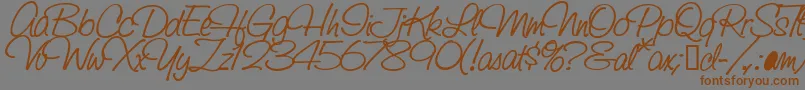 SaginawBold Font – Brown Fonts on Gray Background