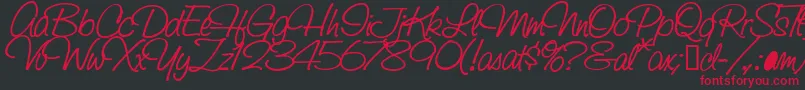 SaginawBold Font – Red Fonts on Black Background