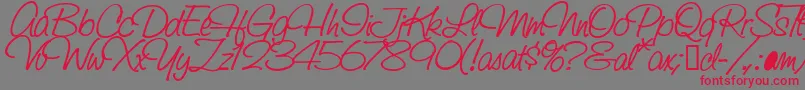 SaginawBold Font – Red Fonts on Gray Background