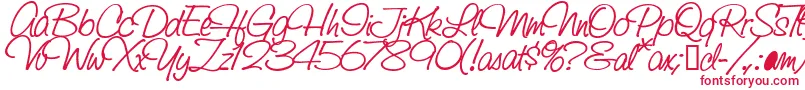 SaginawBold Font – Red Fonts on White Background