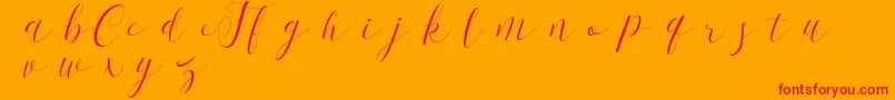 FirstChoiceDemo-Schriftart – Rote Schriften auf orangefarbenem Hintergrund