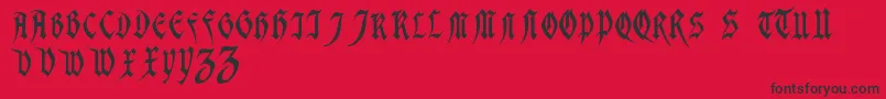 MagdelenaRegular Font – Black Fonts on Red Background