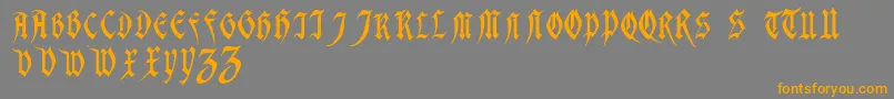 MagdelenaRegular Font – Orange Fonts on Gray Background