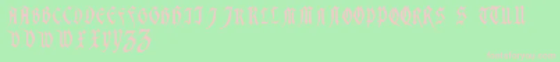 MagdelenaRegular Font – Pink Fonts on Green Background