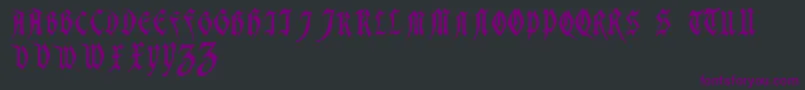 Шрифт MagdelenaRegular – фиолетовые шрифты на чёрном фоне