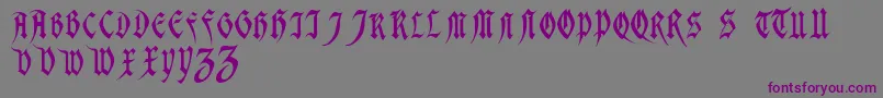 MagdelenaRegular-Schriftart – Violette Schriften auf grauem Hintergrund