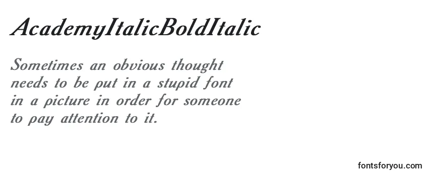 AcademyItalicBoldItalic Font