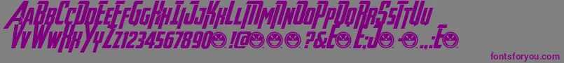 AvengeanceHeroicAvengerBi-Schriftart – Violette Schriften auf grauem Hintergrund
