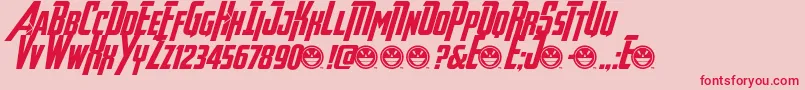 AvengeanceHeroicAvengerBi Font – Red Fonts on Pink Background
