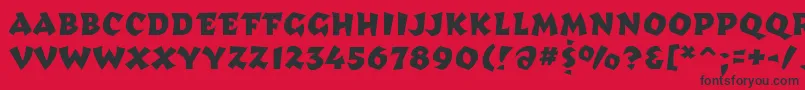 StFerusRegular Font – Black Fonts on Red Background