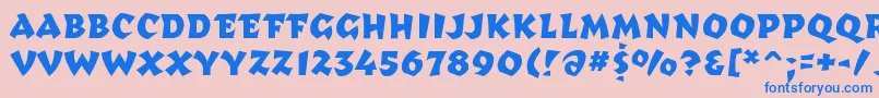 StFerusRegular Font – Blue Fonts on Pink Background