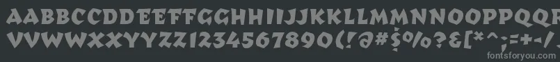 フォントStFerusRegular – 黒い背景に灰色の文字