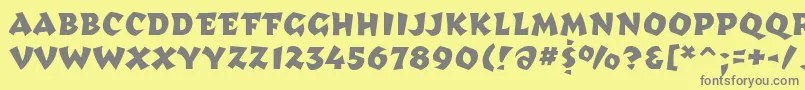 StFerusRegular-Schriftart – Graue Schriften auf gelbem Hintergrund