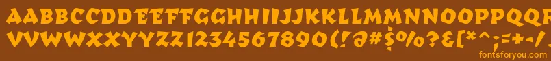 Police StFerusRegular – polices orange sur fond brun