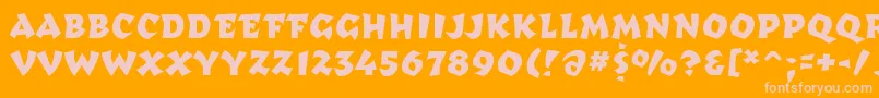 StFerusRegular Font – Pink Fonts on Orange Background