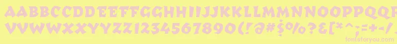 StFerusRegular Font – Pink Fonts on Yellow Background