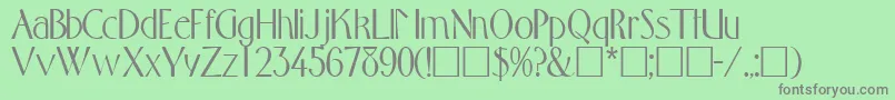 ToquedisplaysskRegular Font – Gray Fonts on Green Background