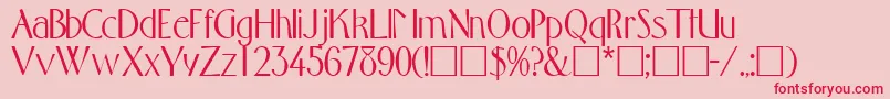 ToquedisplaysskRegular Font – Red Fonts on Pink Background