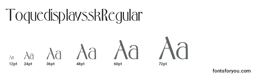 ToquedisplaysskRegular Font Sizes
