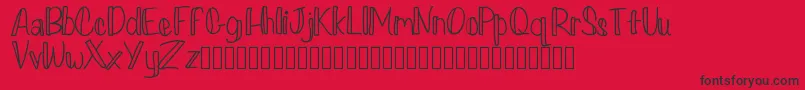 Loverlyregulardemo Font – Black Fonts on Red Background