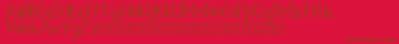 Loverlyregulardemo Font – Brown Fonts on Red Background